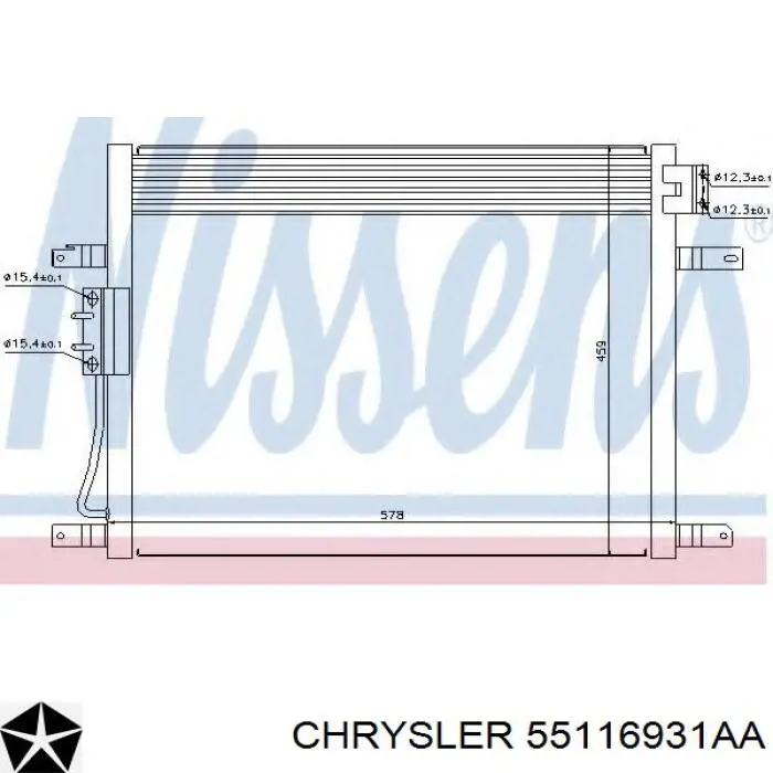 55116931AA Chrysler радіатор кондиціонера