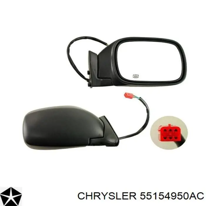 55154950AC Chrysler Праве дзеркало заднього виду