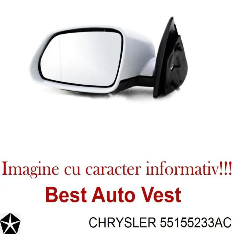 Ліве бічне дзеркало Chrysler 55155233AE ціна, від 47.24 USD