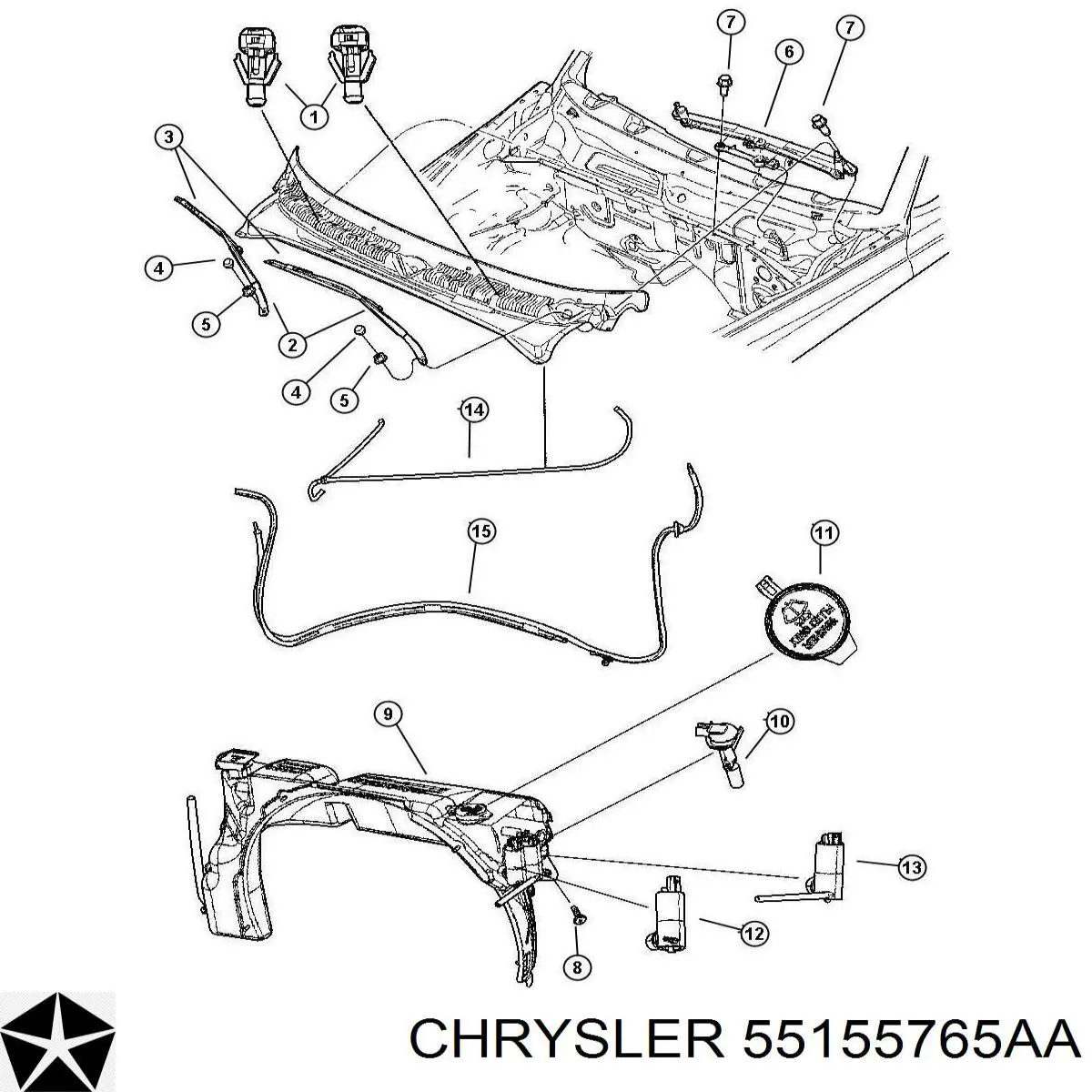  Chrysler 55155765AA ціна, від 5.76 USD