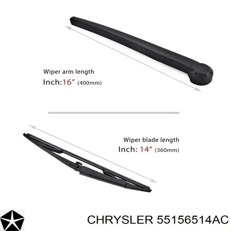 55156514AC Chrysler Важіль-поводок двірника заднього скла