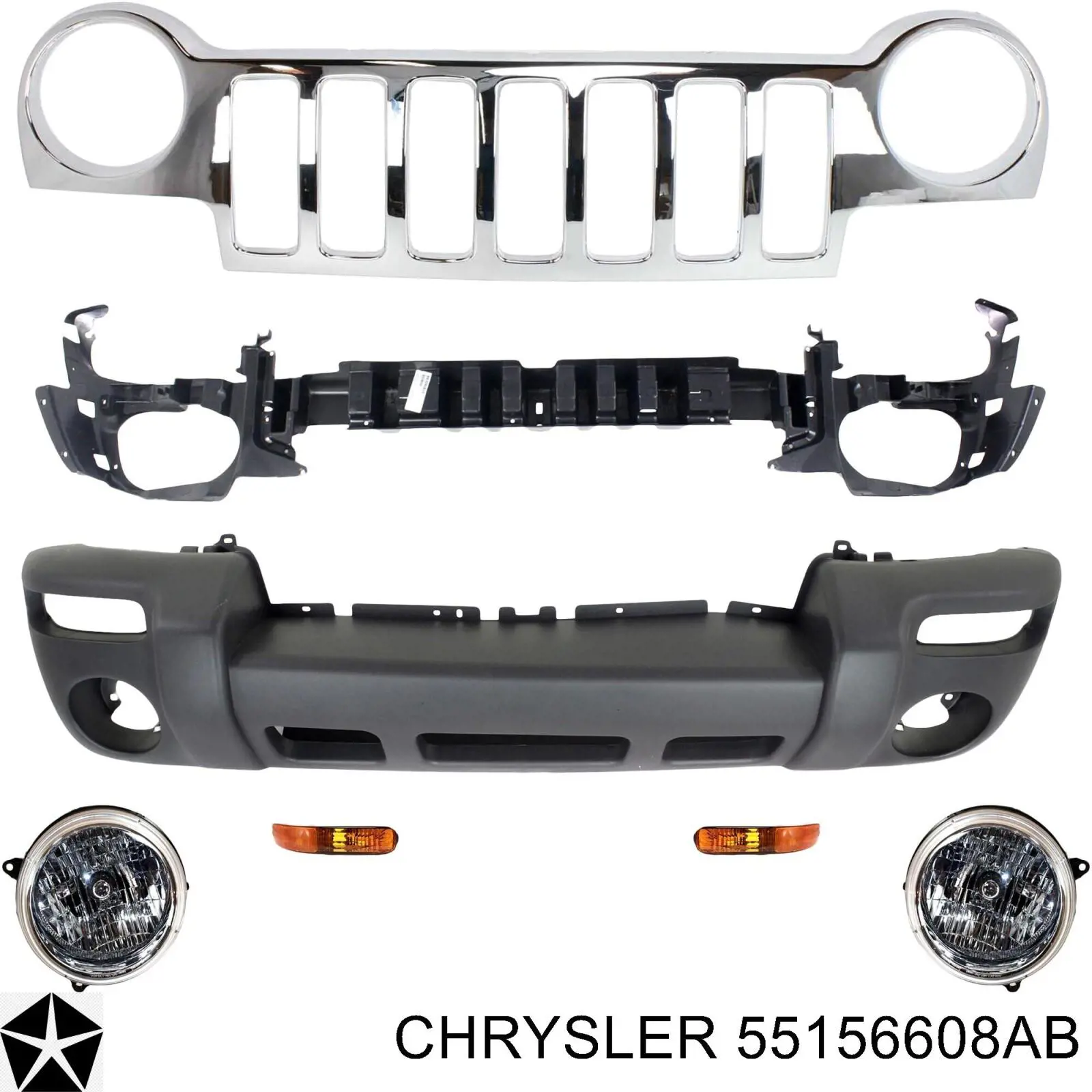 55156608AB Chrysler Решітка радіатора