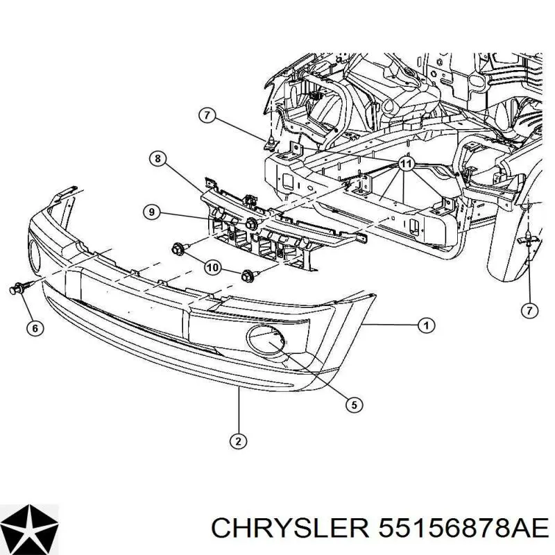 Шина бампера переднього 4max 5502003205941P ціна, від 31.63 USD