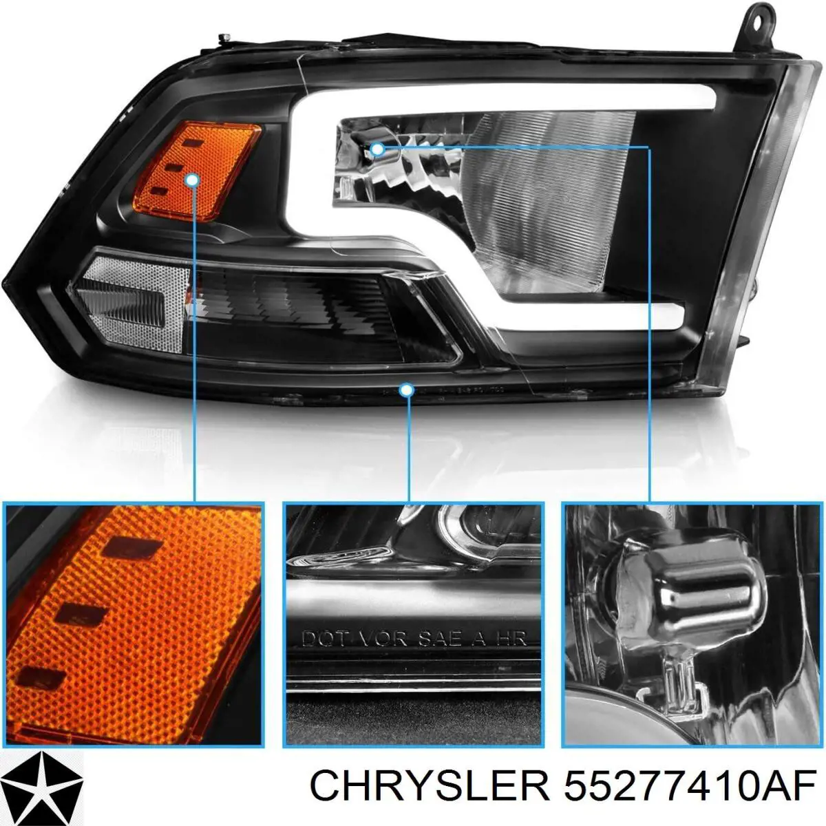 Купити Фара права Dodge RAM 1500 Extended Cab DS