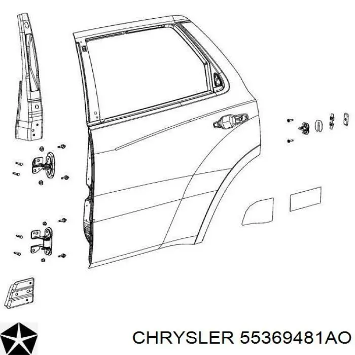 55369481AO Chrysler Двері пасажирськи задні ліві