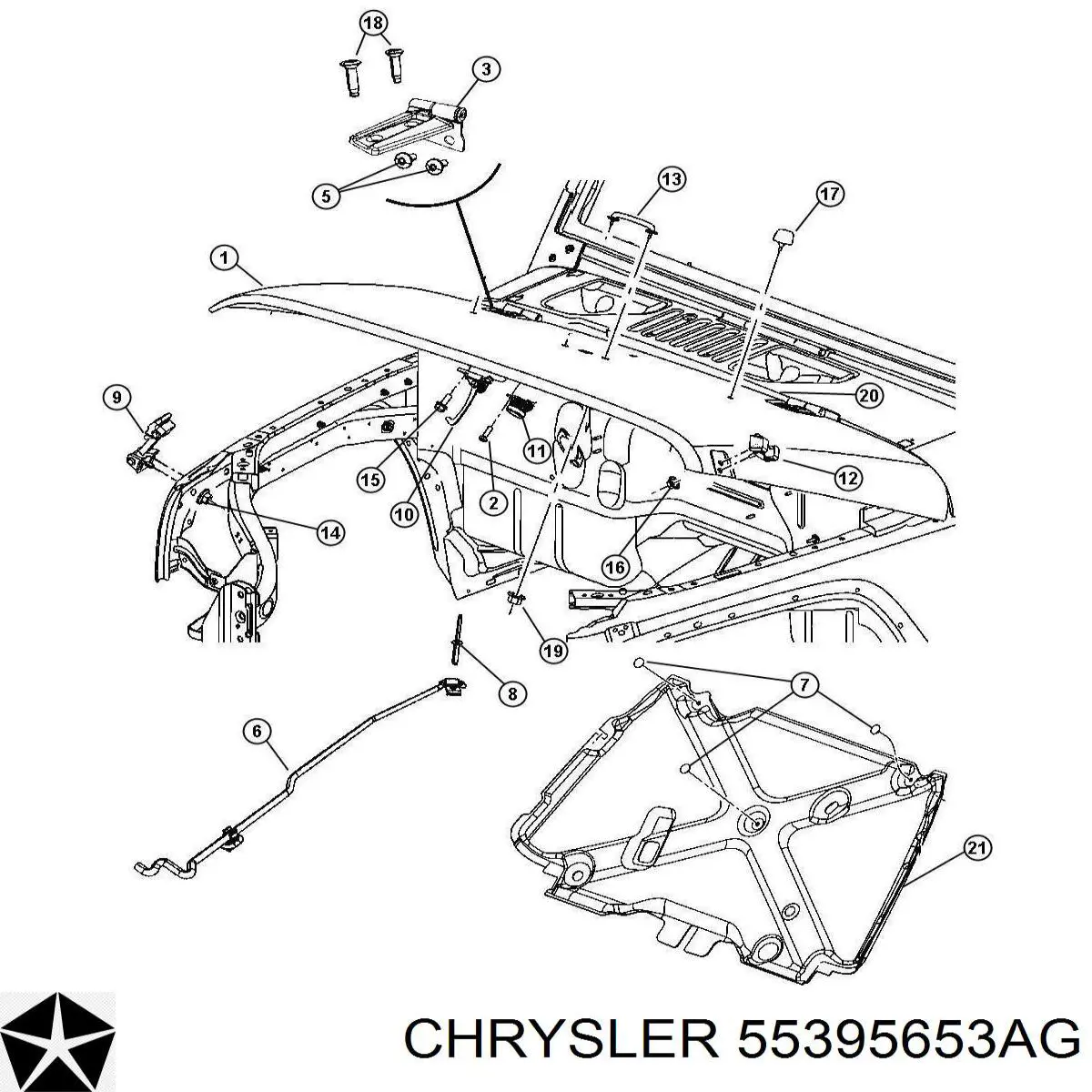  Chrysler 55395653AF ціна, від 14.46 USD