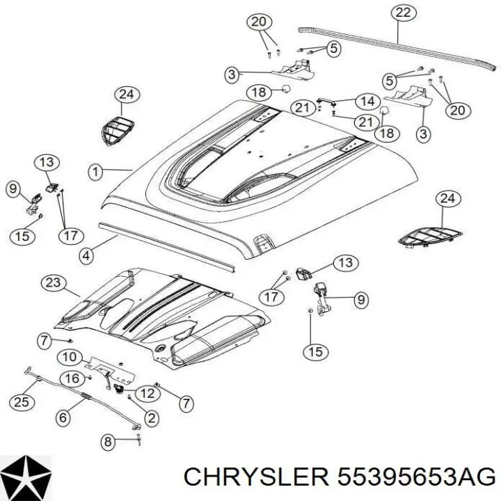  Chrysler 55395653AG ціна, від 13.65 USD