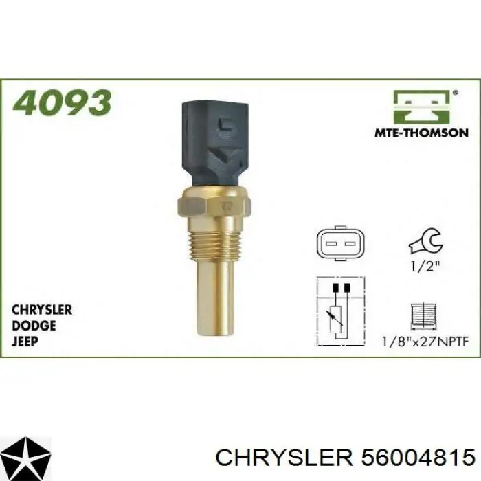 Датчик температури охолоджуючої рідини 5S1035 Ultra Power