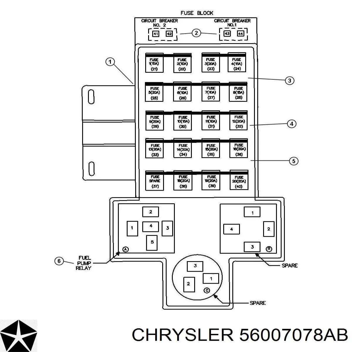  56007078AB Chrysler