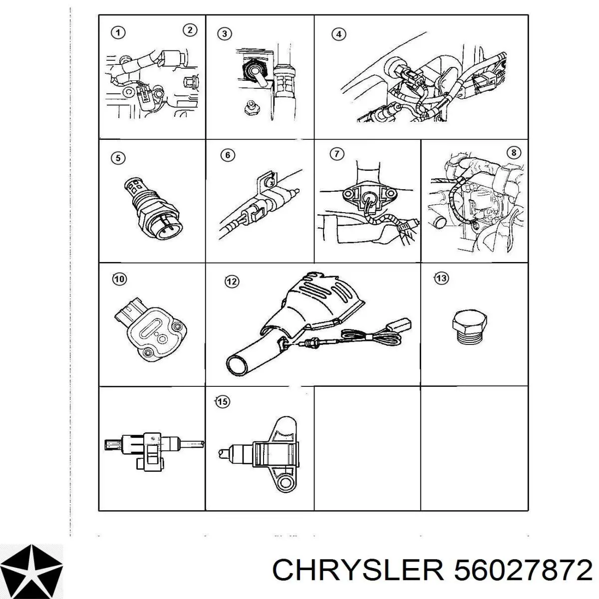 Датчик температури повітряної суміші 56027872 Chrysler