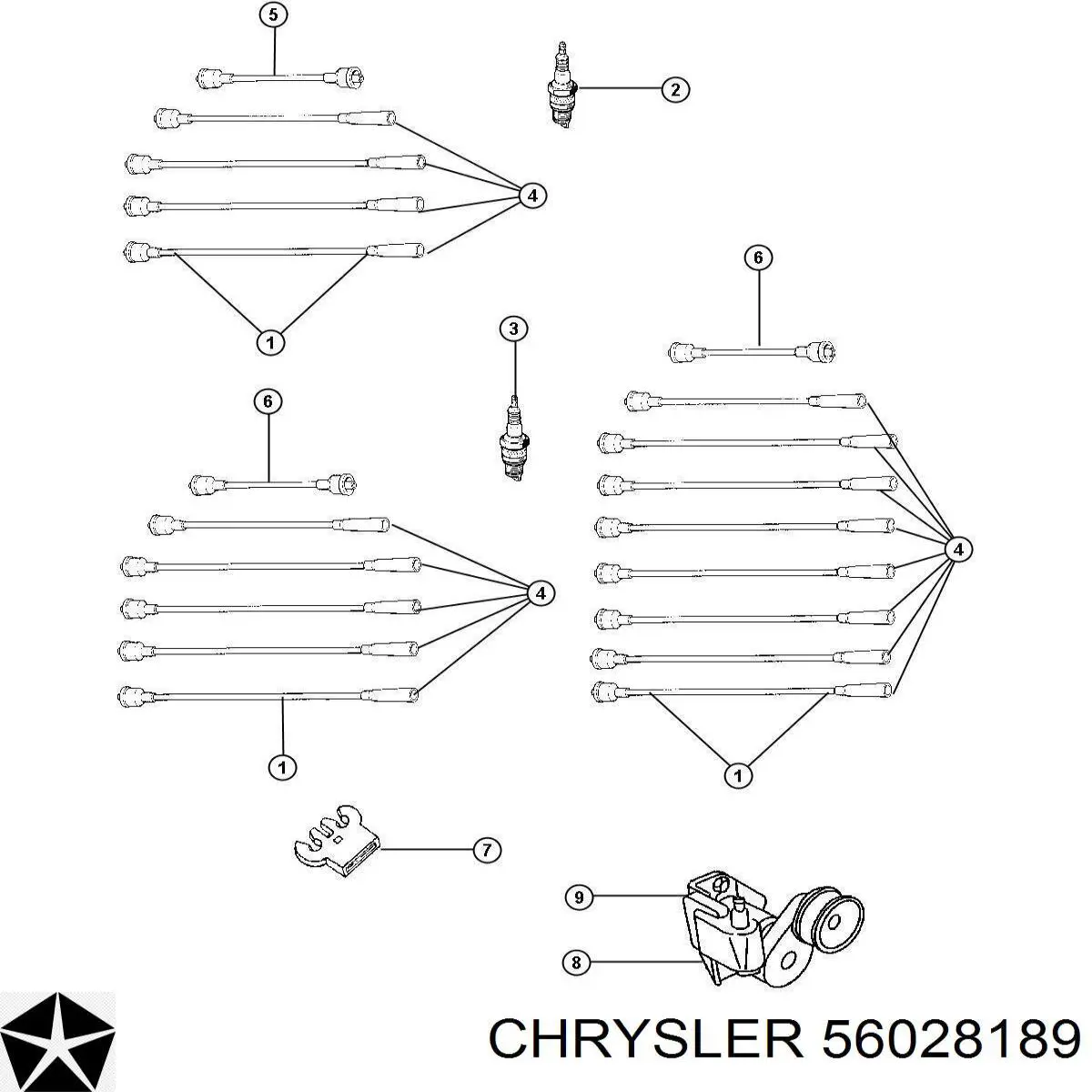 Свіча запалювання 56028189 Chrysler