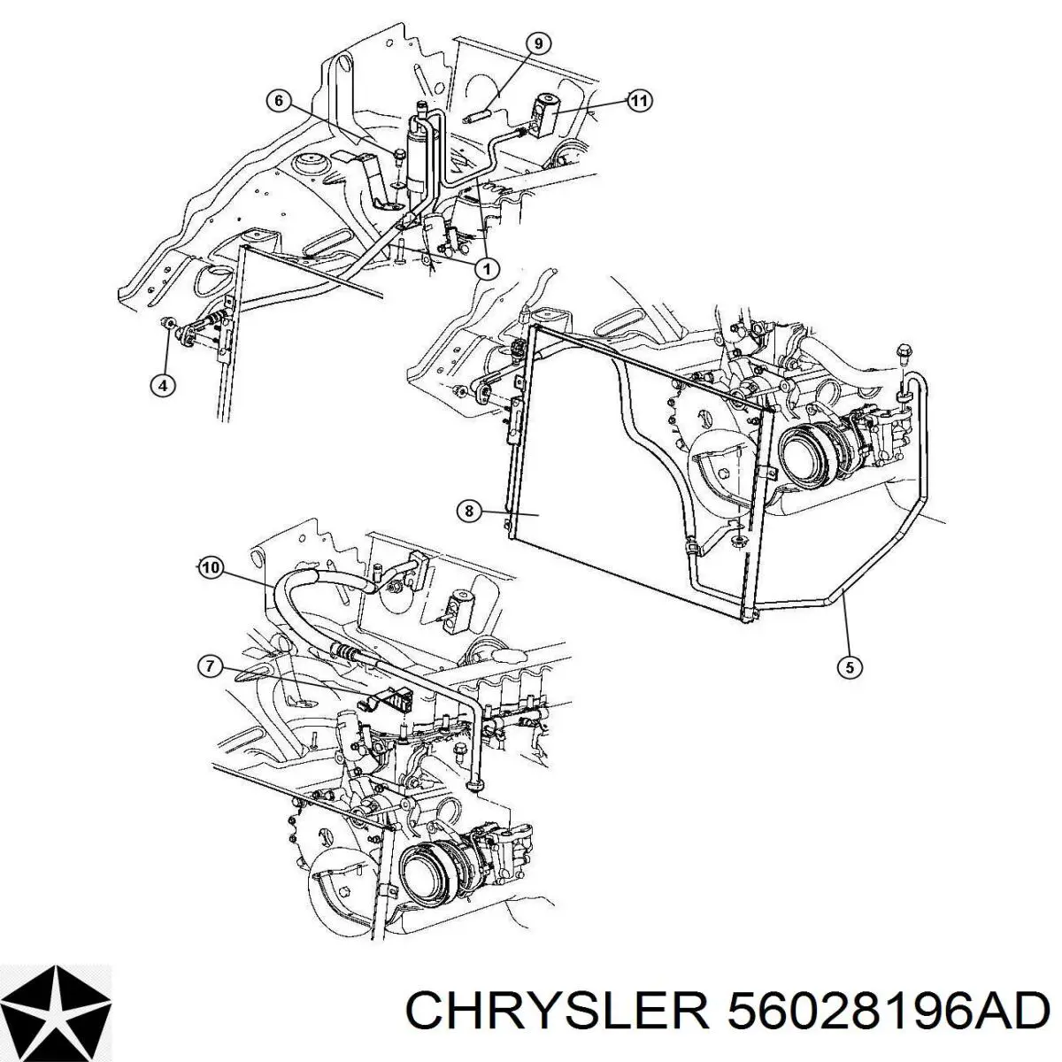56028196AD Chrysler Клапан тиску масла КПП