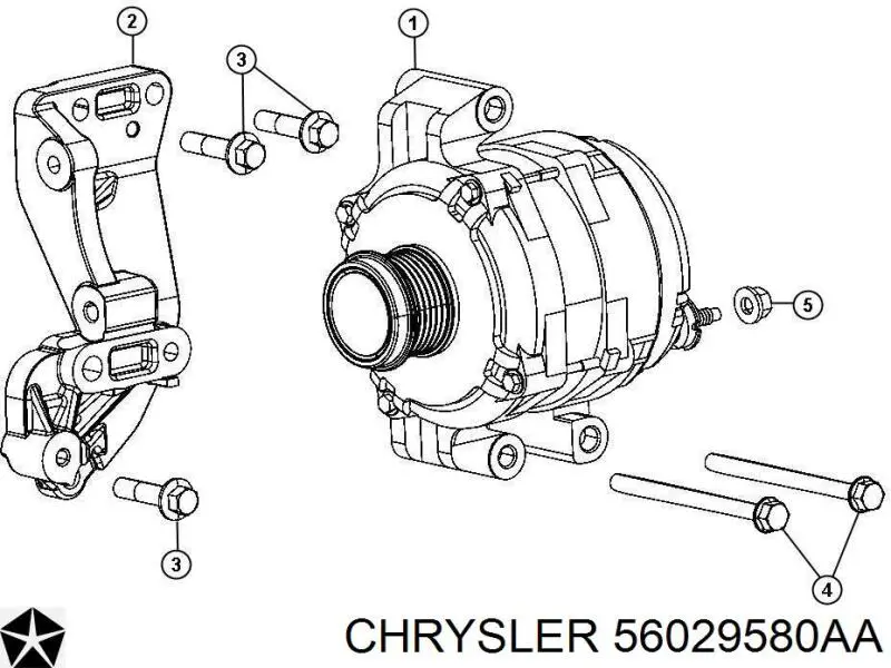Генератор Chrysler 56029580AC ціна, від 50.67 USD