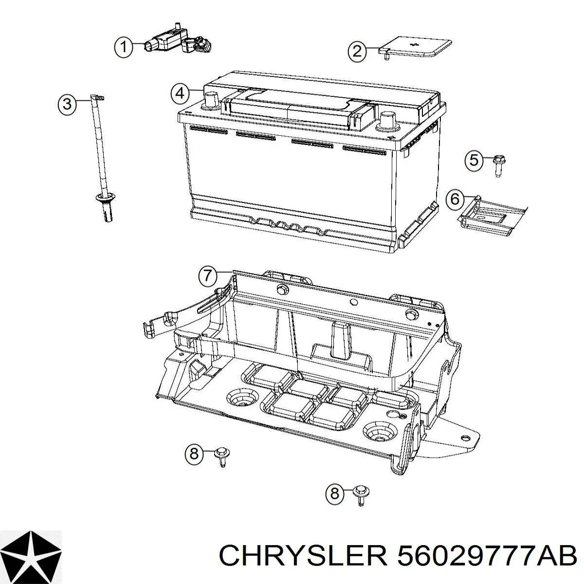 56029777AC Chrysler клема акумулятора (акб)