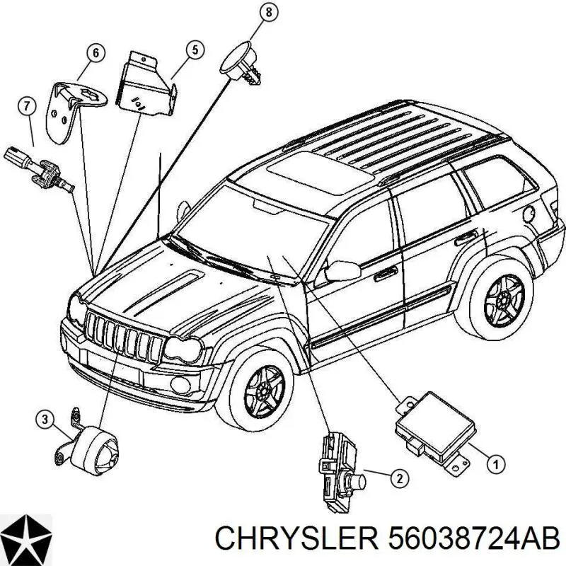 Chrysler 56038724AB ціна, від 25.11 USD