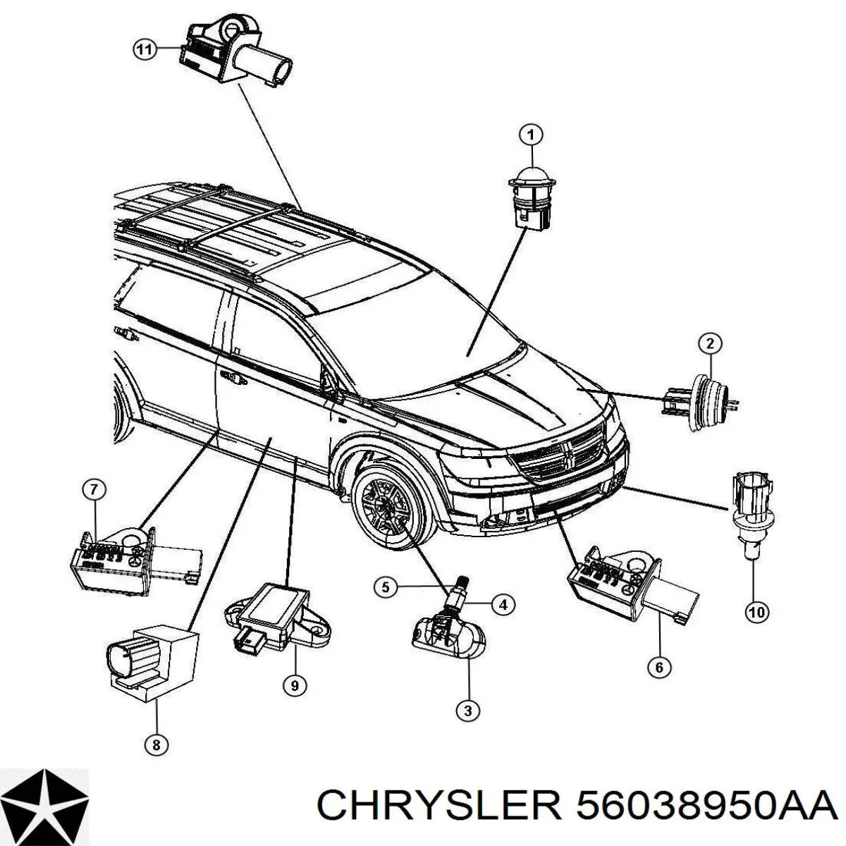  56038950AA Fiat/Alfa/Lancia