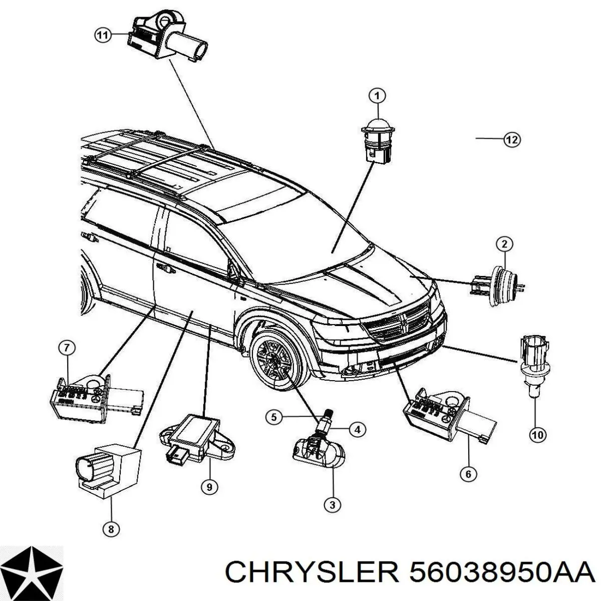  Chrysler 56038950AA ціна, від 11.44 USD
