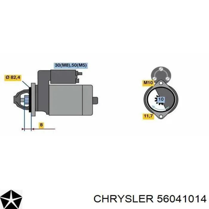 Стартер 56041014 Chrysler