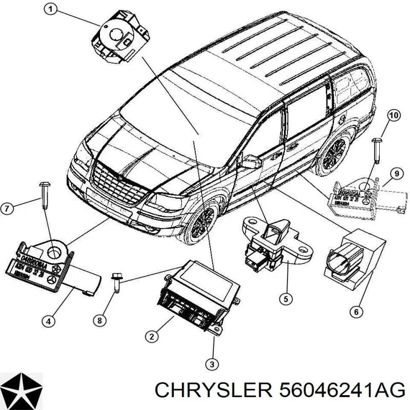 Купити 56046241AG Chrysler Контактне кільце подушки безпеки