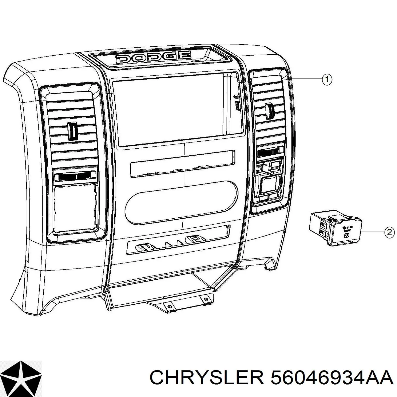  Chrysler 56046934AA ціна, від 2.53 USD
