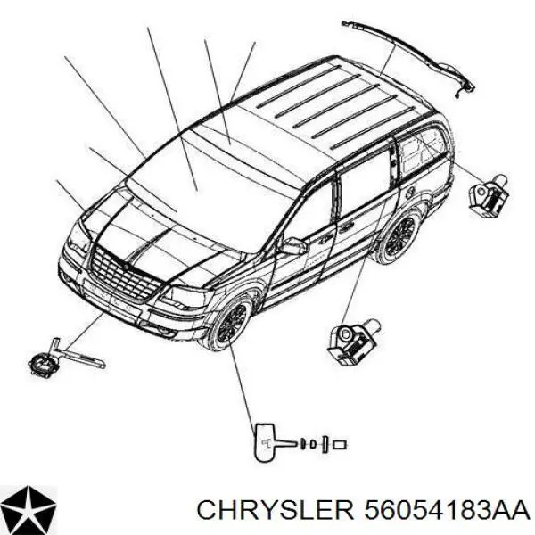 Датчик удару 56054183AA Chrysler