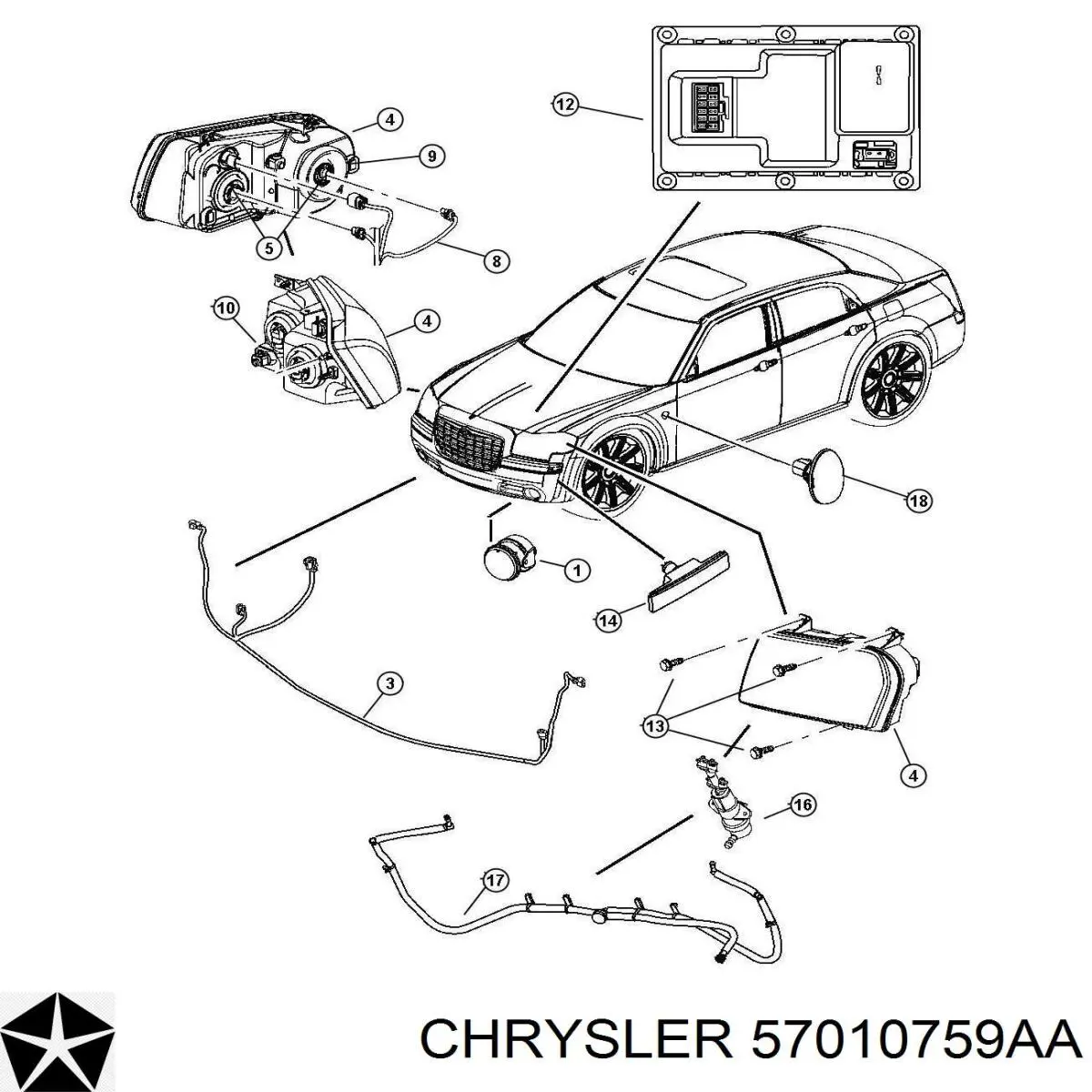 4805759AD Chrysler фара ліва