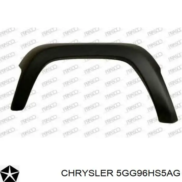 5GG96HS5AG Chrysler Молдинг передньої арки колеса, правий
