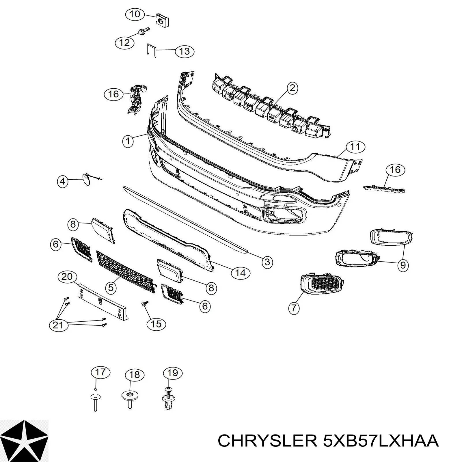 Купити PCR04071B KLARKSONAS Буфер (бампер) передній