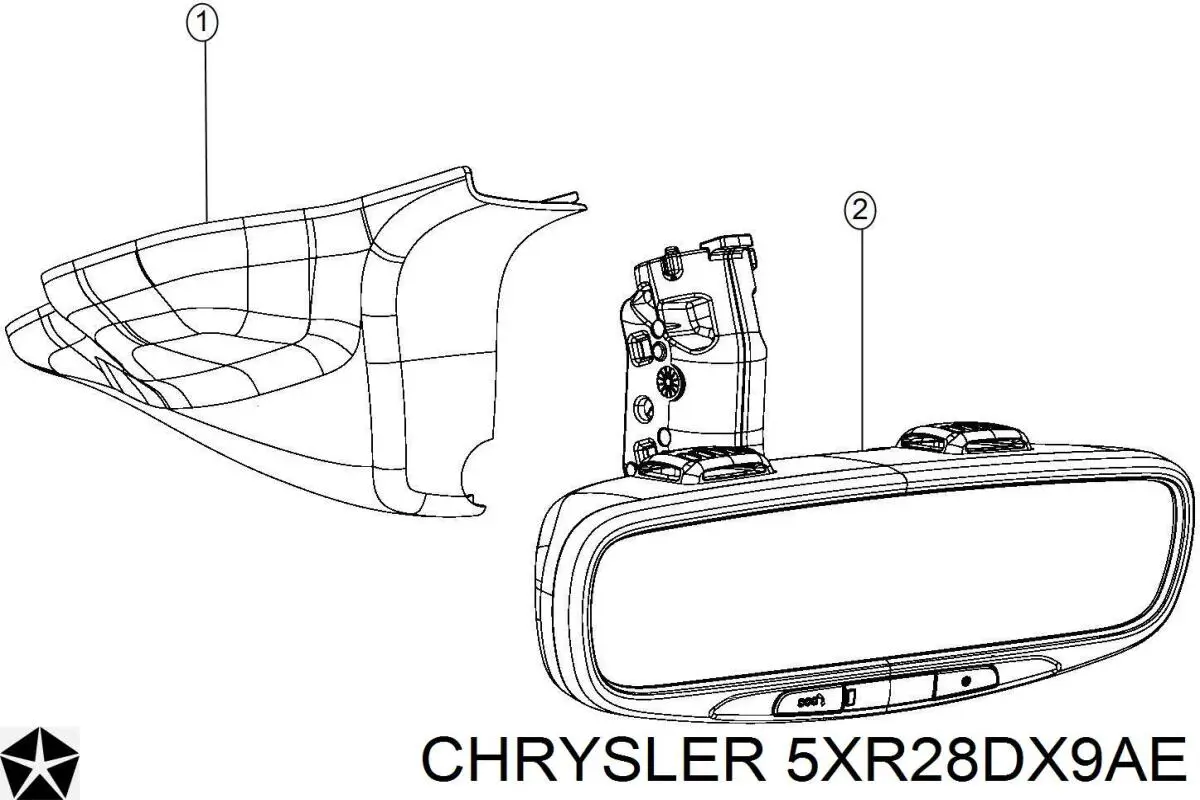 Дзеркало салону 5XR28DX9AD Chrysler