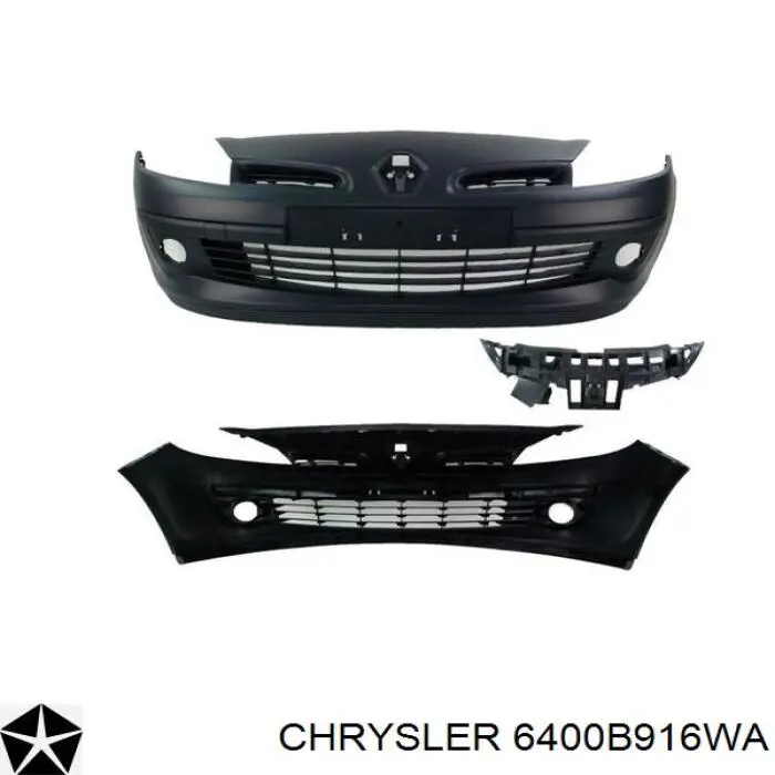 6400B916WA Chrysler бампер передній