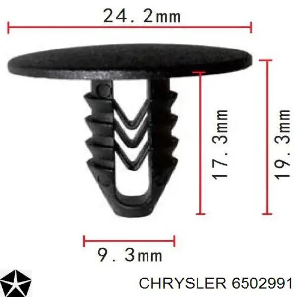 6502991 Chrysler Пістон (кліп) кріплення бампера заднього