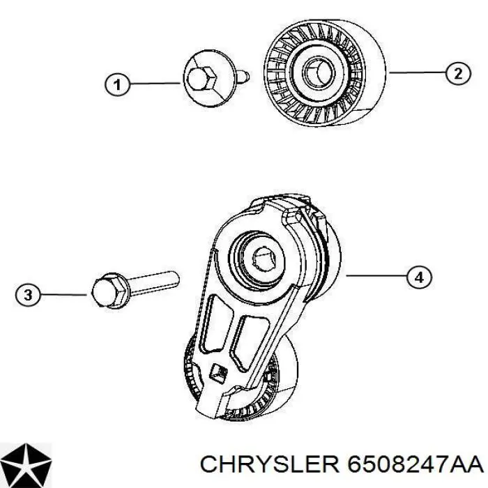 6508247AA Chrysler ролик приводного ременя, паразитний