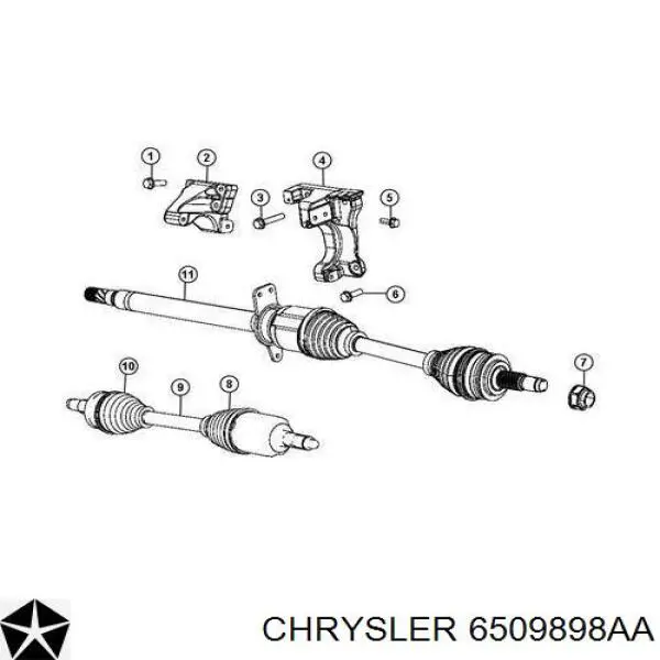  Chrysler 6509898AA ціна, від 5.70 USD