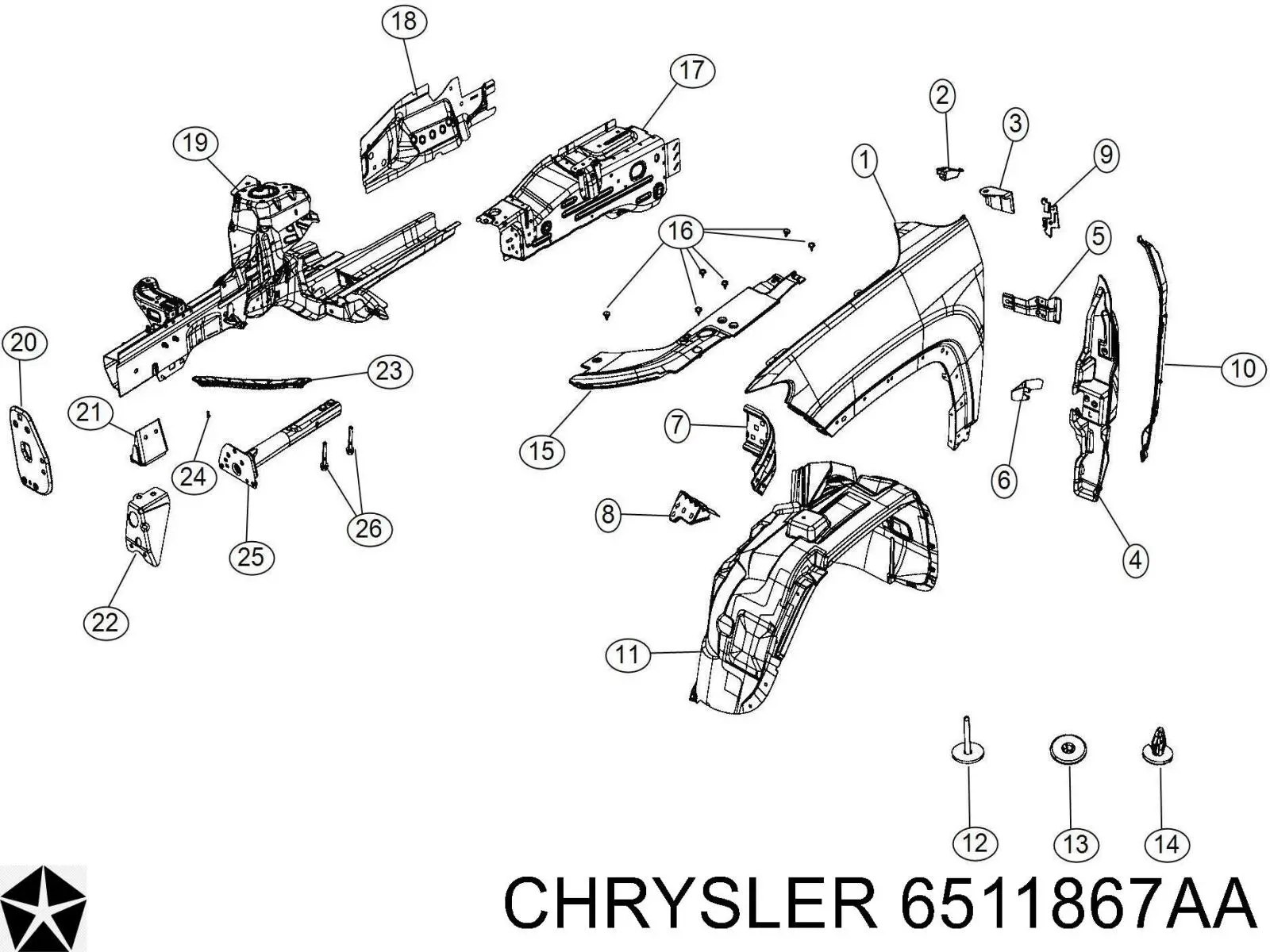  6511867AA Chrysler