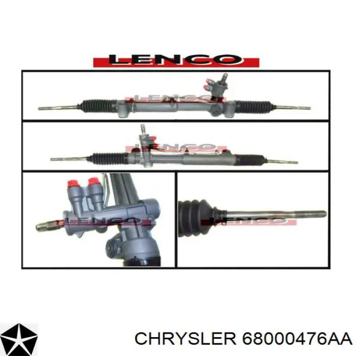 68000476AA Chrysler Рейковий рульовий механізм