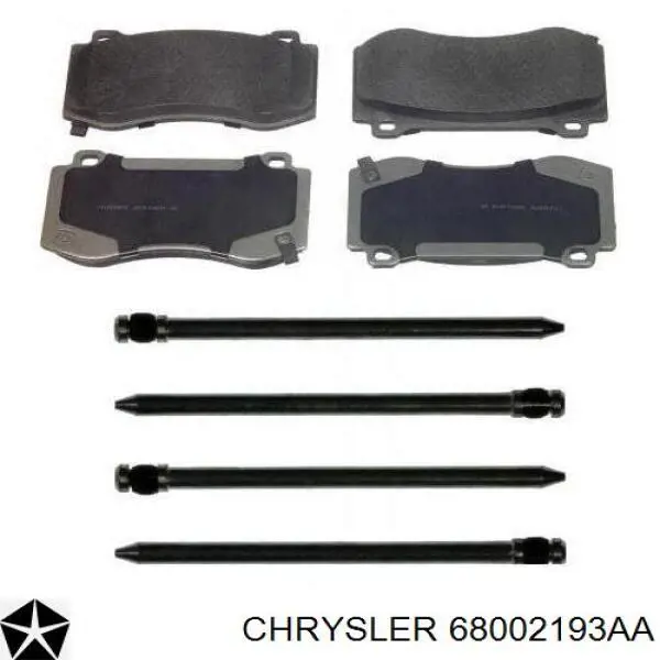Передні тормозні колодки 68002193AA Chrysler