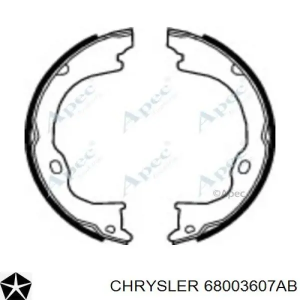 68003607AB Chrysler колодки ручника/стоянкового гальма