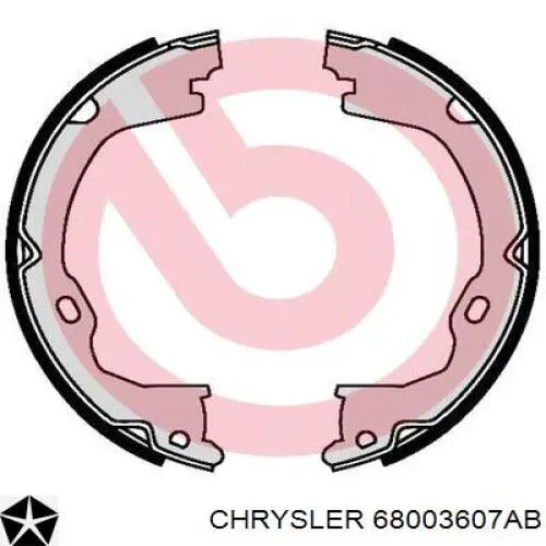 Колодки ручника / стоянкового гальма Chrysler 68003607AB ціна, від 28.71 USD