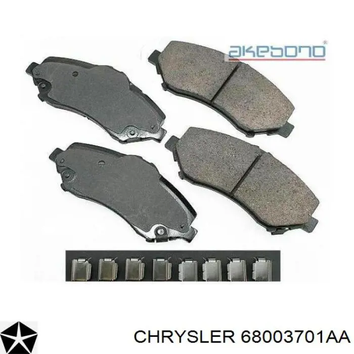 Тормозні колодки Chrysler 68003701AA