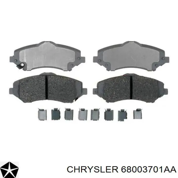 Передні тормозні колодки 68003701AA Chrysler