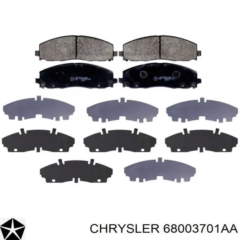 68003701AA Chrysler Передні гальмівні колодки