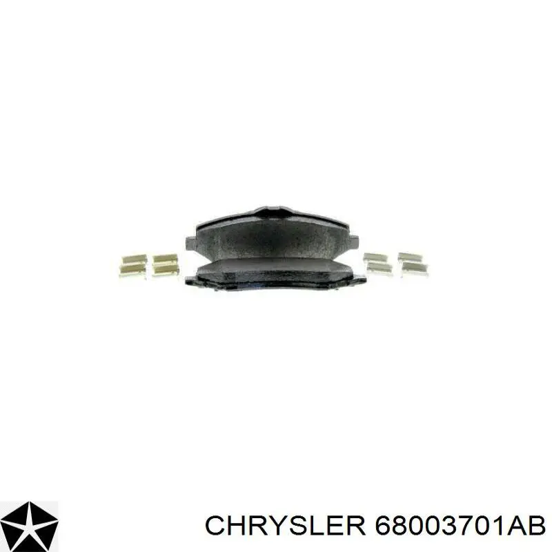 Купити 68003701AB Chrysler Колодки гальмівні передні, дискові