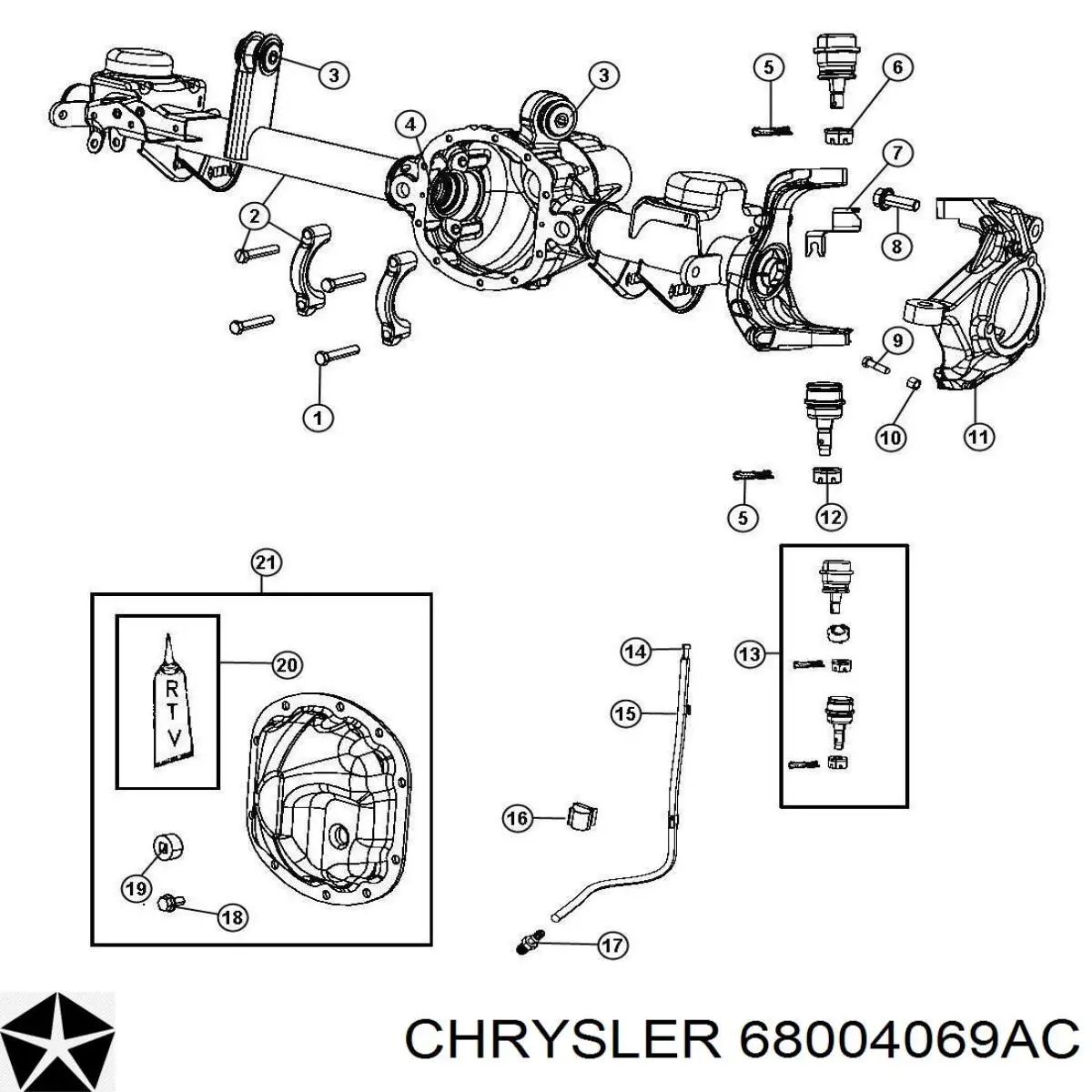  Chrysler 68004069AC ціна, від 4105.41 USD