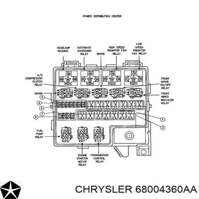 Chrysler 68004360AA ціна, від 23.98 USD