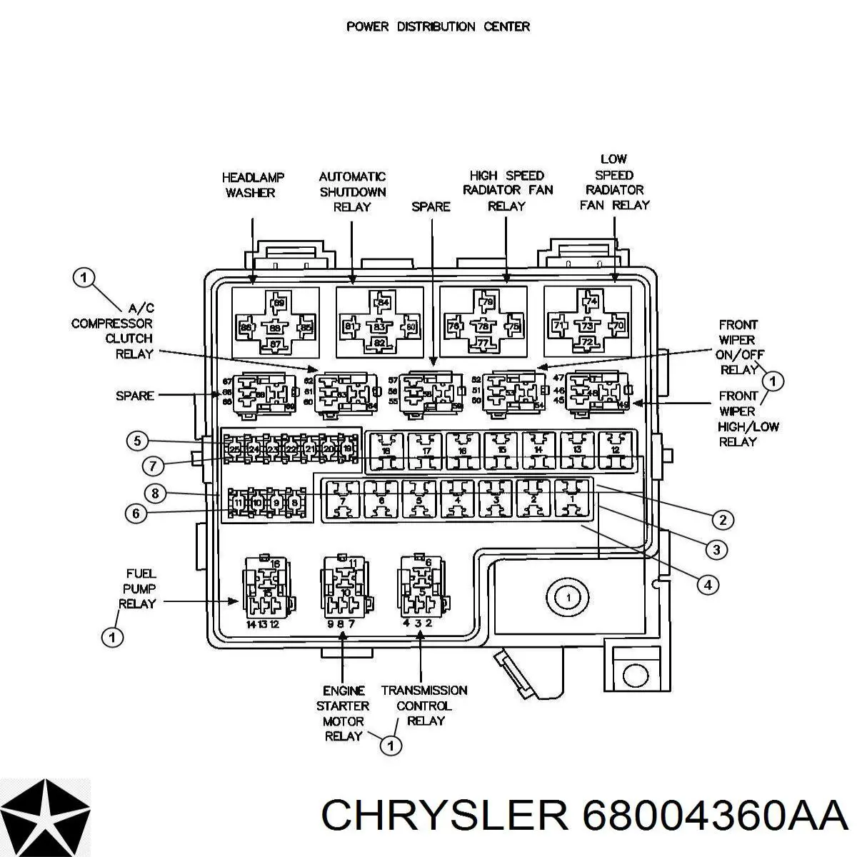 Купити 68004360AA Chrysler 