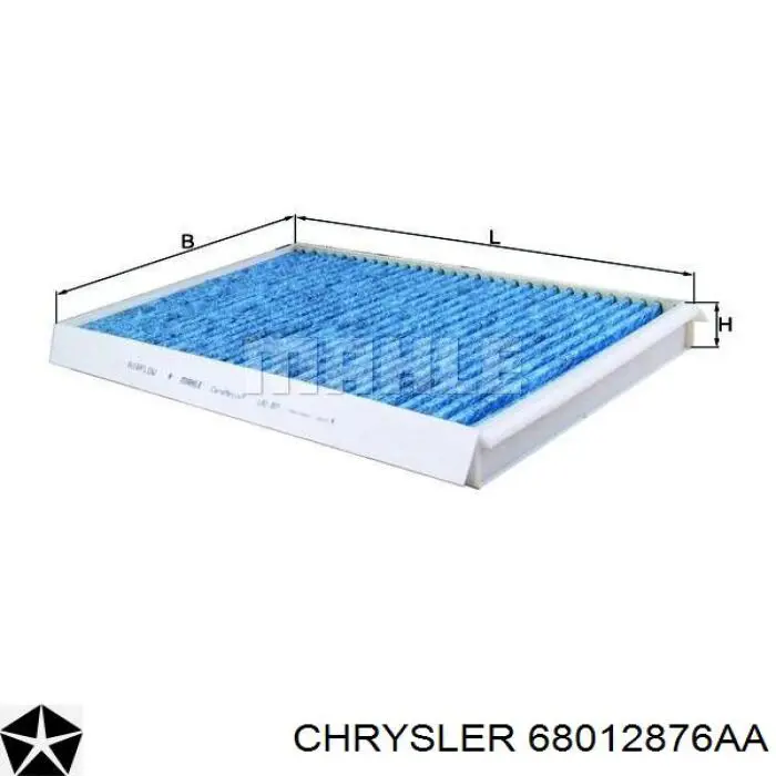 Фільтр повітряний обігрівача Chrysler 68012876AA ціна, від 12.55 USD
