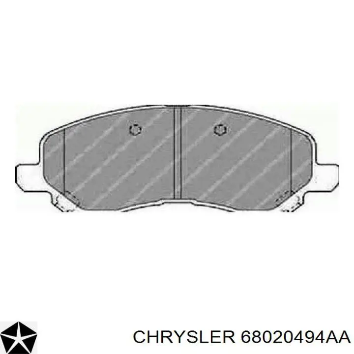 Гальмівні колодки Chrysler 68020494AA ціна, від 29.81 USD