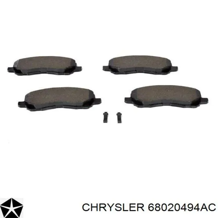 Передні тормозні колодки 68020494AC Chrysler