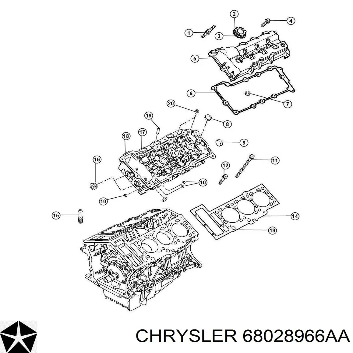  Chrysler 68028966AA ціна, від 6.66 USD