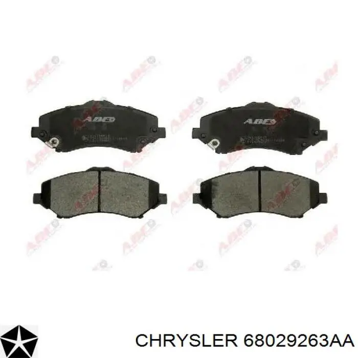 Купити 68029263AA Chrysler Колодки гальмівні передні, дискові